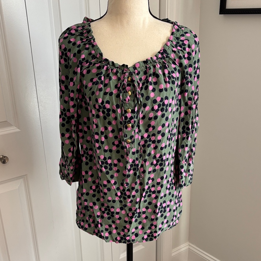 Juicy Couture Polka Dot Women's Top - Green and Pink